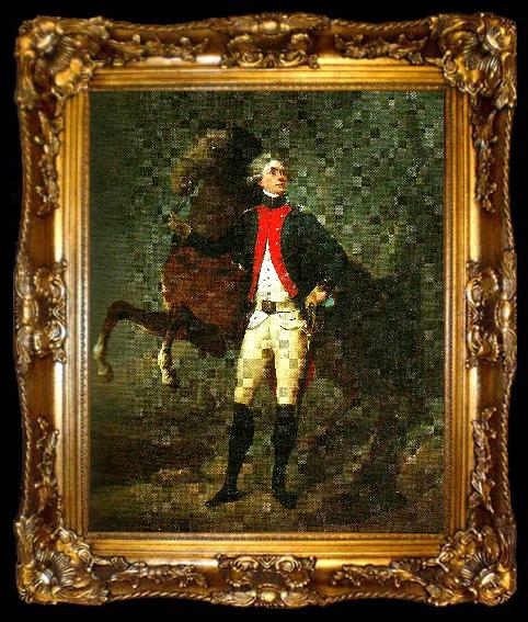 framed  Markis Marie Joseph La Fayette Markis Marie Joseph La Fayette var en nu 31-arig krigsveteran och redan legendarisk hjalte fran Amerikanska frihetskriget, ta009-2